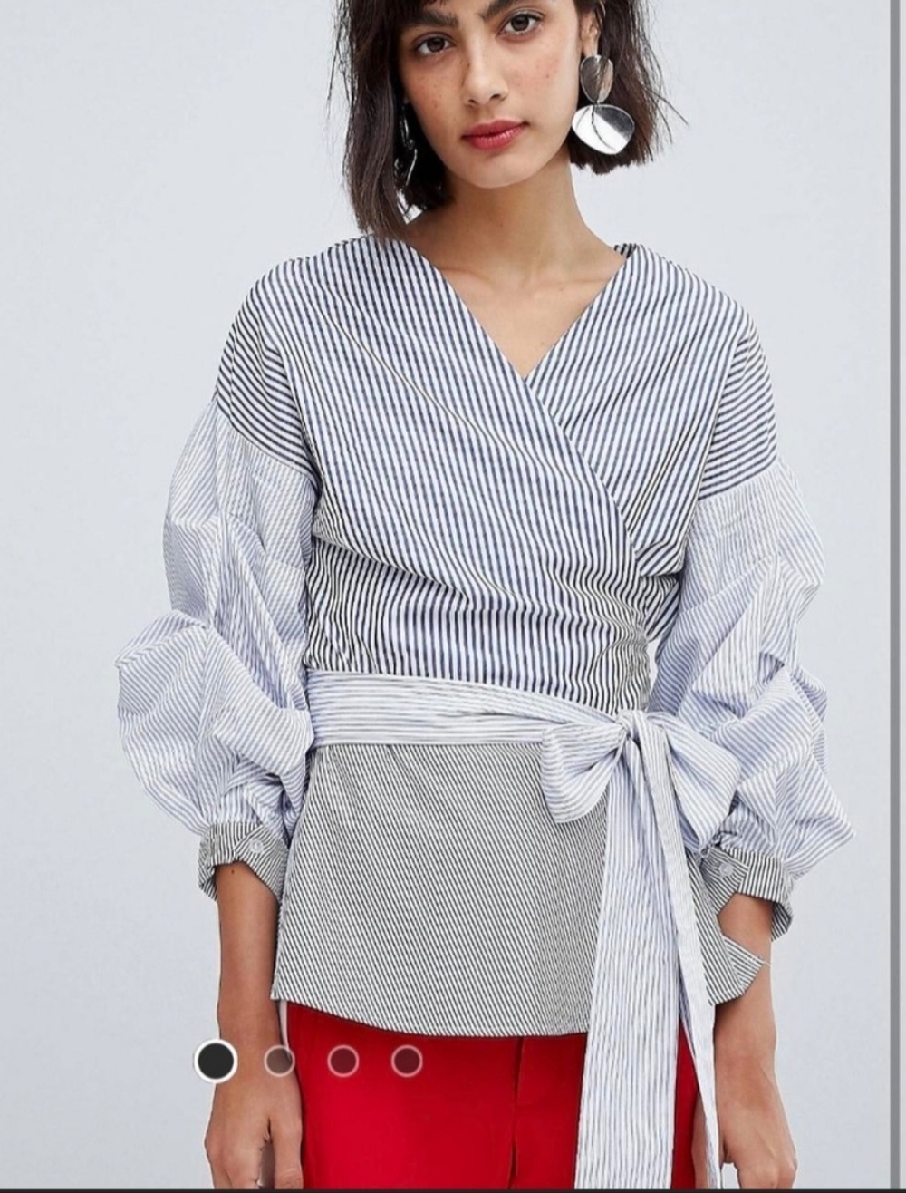 In Wear Wrap Blouse Size 8